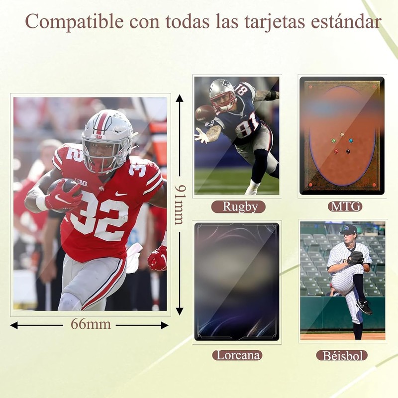600PCS Fundas para Tarjetas, Protectores de Tarjetas Coleccionables, Protectores Transparentes