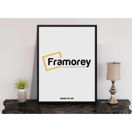 FRAMOREY Thin Mat A5 Size White Frame - Black A5 Photo Frame - A5 Picture Frame - 210 x 148mm Poster Frame - Portrait & Landscape - Wall & Stand Display Frames