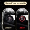 RGOAANC Crystal Rhinestone Engine Start Stop Decoration Ring, Push Button