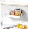 Poze K134101 Kitchen Condiment Rack, Suction Sheet, White