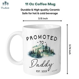 Christmas Gifts For Mom And Dad - Promoted To Parents, Mommy Daddy Est 2025 Coffee Mugs, New Parents Gifts, New Mom And Dad Gifts First Time 2025, Mom And Dad Mugs 2025, New Parents Gifts For Couples