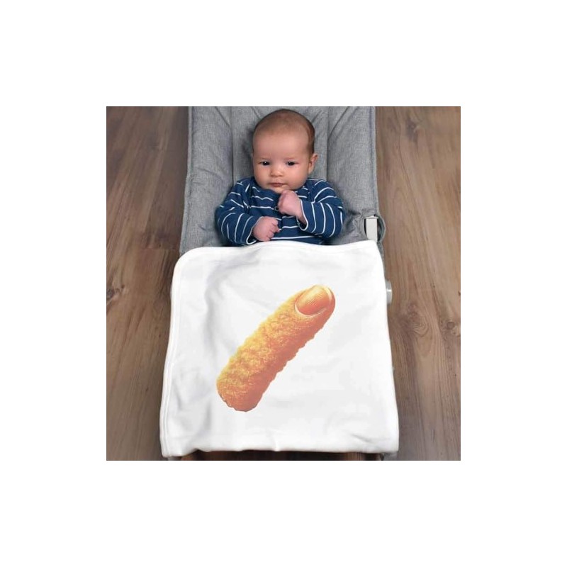 Azeeda 'Funny Fish Finger' Cotton Baby Blanket/Shawl (BY00039745)