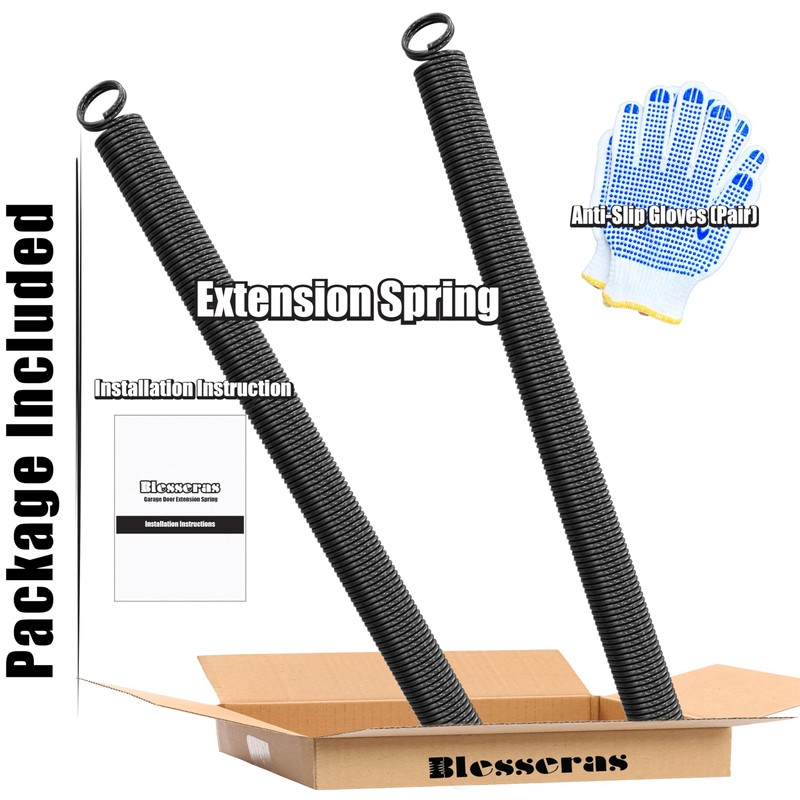 Blesseras 130-lbs. Garage Door Extension Spring Replacement Kit, 25'' Long,