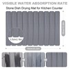 Bmrewax Stone Drying Mats for Kitchen Counter, 24"16" Collapsible Drying