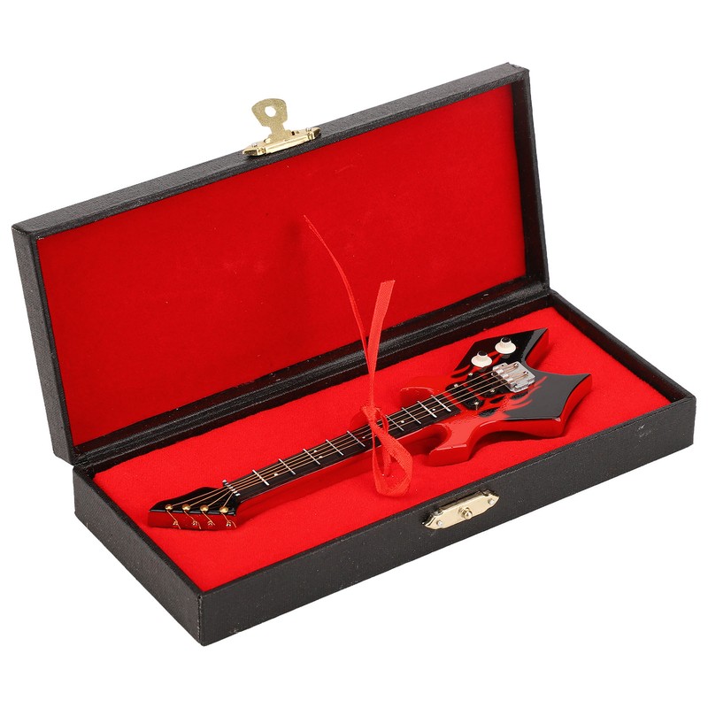 Mini Bass Simulation Classical Decorative Instrument Collection Miniature Guitar Model