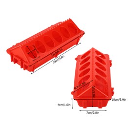 Zerodis Poultry Feeder, 12 Holes Thickened Plastic Feeding Tray for Chicken Duckling Bird Flip Top Multipurpose Poultry Feeder Chick Feeders for Brooder