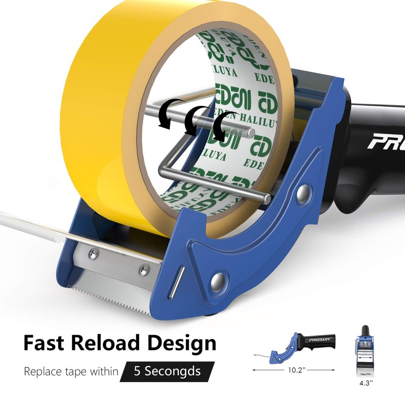 PROSUN Fast Reload 2 Inch Tape Gun Dispenser Packing Packaging