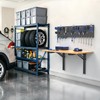 Wall Mount Folding Workbench with Pegboard Kit, Size: 47.25x22.75