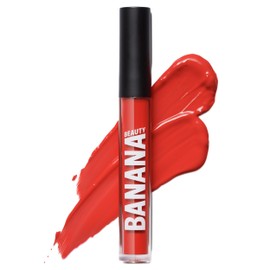Banana Beauty Oh Baby! Semi Matt Liquid Lipstick with 10 Hour Hold, Matt Lipstick for Full Lips, Nourishing Lipstick Against Dry Lips, Bright Red