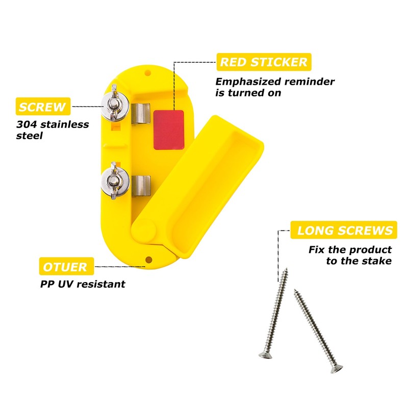 Cut Off Switch Electric Fence Switch of Plastic Single Pole-Yellow