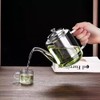 croselyu 650/800/1100ml Glass Tea Pot with Strainer for Loose Tea,