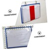 Operitacx Briefcase Transparent File Container Storage Bag for Documents Organiser