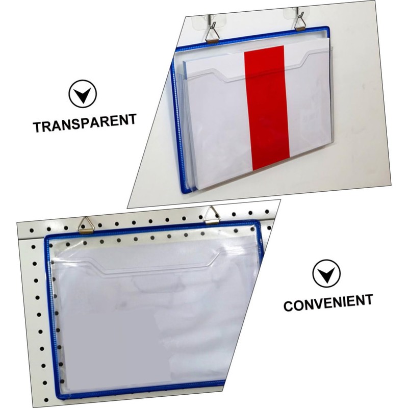 Operitacx Briefcase Transparent File Container Storage Bag for Documents Organiser