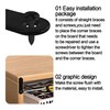 LVYKING 24 Pcs Black Straight Bracket, 56mm Metal Mending Plate