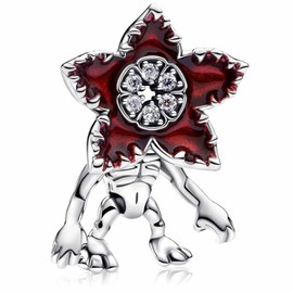 MSPOVOF Man-eating Flowe Charms,S925 Sterling Silver Charms,Bead for Bracelets and Necklaces,For Christmas Family Birthday Women Jewelry Present