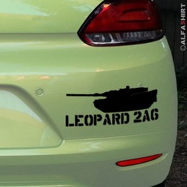 #A228 Sticker 15 x 6 cm Black Leopard 2 A6 Tank Leo German Army