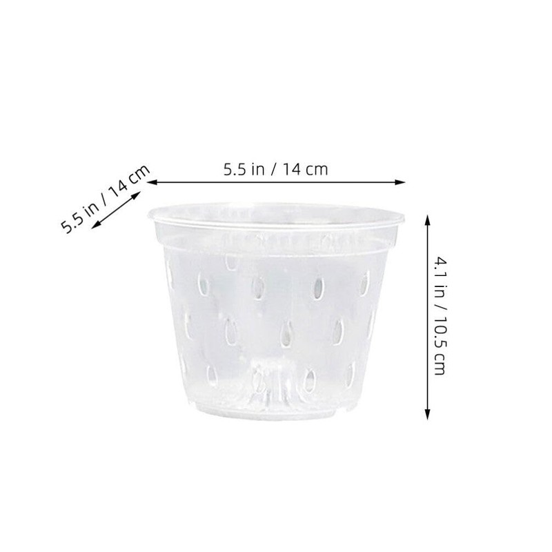 BESPORTBLE 5sets Clear Orchid Pots Flower Planter with Saucers Breathable