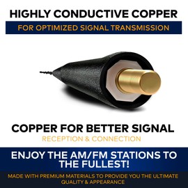 9-Inch Antenna Mast Black for Ford Escape (2013-2019) – Highly Durable Premium Short Antenna – Car Wash-Proof Radio Antenna for FM AM – Rugged Design – Ford Escape Accessories