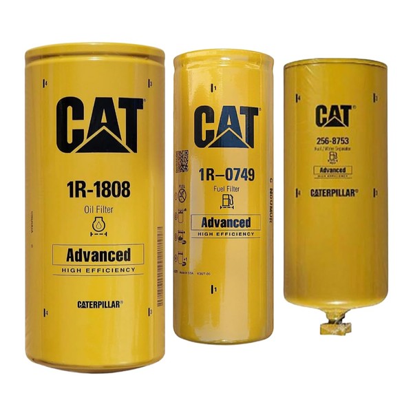1R-1808 1R-0749 256-8753 Filter Kit Compatible with Caterpillar Cat Engine Fits Most 3406, C10, C11, C12, C13, C15, C16