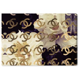 Oliver Gal 'Coco's Gold Camellia' Canvas Art, 36"x24"