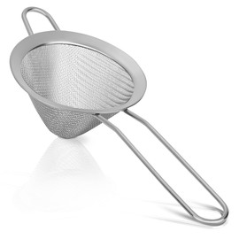 Upgraded 3.3" 304 Stainless Steel Fine Mesh Strainers for Kitchen, Cocktail Strainer Tea Coffee Juice Strainer Food Strainer Mini Sieve Strainer, Silver
