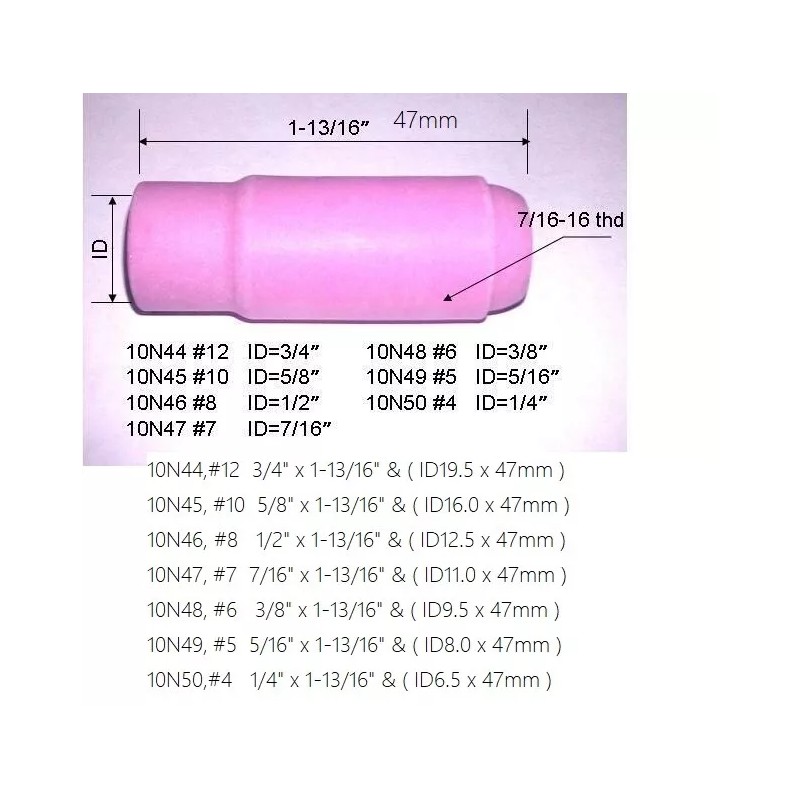 RIVERWELDstore TIG Collet Body Alumina Nozzle Ceramic Cup Assorted Kit