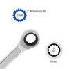 FOCMKEAS 1/4 Inch Ratcheting Combination Wrench SAE 72 Teeth 12