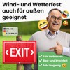 DankeDir! Exit exit sign, 30 x 20 cm, gift idea,