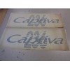 RINKER CAPTIVA 236 DECAL SET OF (2) TEAL / SILVER