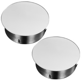 83 mm Chimney Hole Cover, Pack of 2 Stainless Steel Chimney Covers, Stove Pipe Cover, Pipe Cover Cap, Smoke Pipe Blind Cap for All-Round Stove Pipes, Diameter 83 mm
