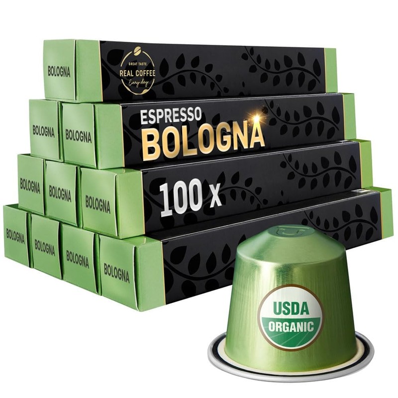 Bologna Organic Italian Espresso for Nespresso | 100 Organic Aluminum