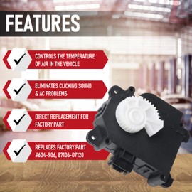 HVAC Air Blend Door Actuator Heater Replacement by AA Ignition - Compatible with Lexus & Toyota - ES300h, ES350, RX350, Avalon, Camry, Highlander, Sienna - Replaces 604-906, 87106-07120 - Right Main