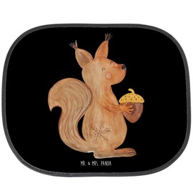 Mr. & Mrs. Panda Car Sun Shade Squirrel Christmas Time - Gift, Sun Car, Good Slide, Advent, New Year, Christmas Eve, Christmas Greeting