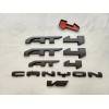 GMC 5PCS Matte Black Door Rear AT4 Canyon V6 OVERLAY