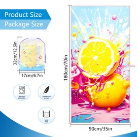 Mikytoper Extra Large Beach Towel for Adults - 180 x 90 CM Microfibre Sandproof Quick Dry Towel for Men Women - Travel/Pool (Orange)