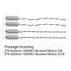 XIITIA 4pcs 8520/8.5x20mm Motor 15000KV Brushed Motors 4CW 4CCW Coreless