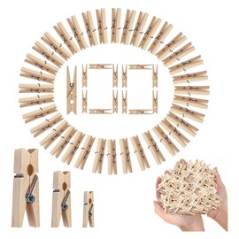 Mini Clothespins, 100 Pcs Natural Wooden Small Clips, 1 Inch Mini Wooden Craft Clothespins for Photo Wall Decoration Art Crafts Hanging