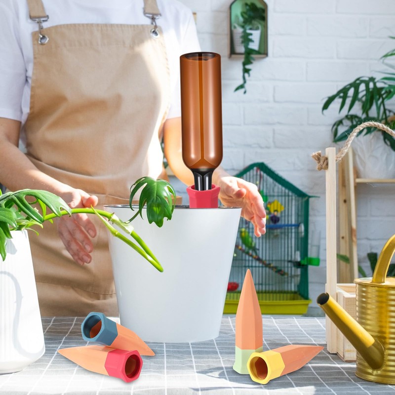 Baderke 24 Pcs 12 Set Plant Watering Devices, Terracotta Watering