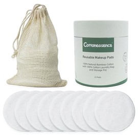25 Pack Reusable Makeup Remover Pads,Cotton Rounds Makeup Remover Pads with a Washable Laundry Bag and Round Box for Storage,Bamboo Cotton Rounds for All Skin Types (1)