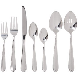 Oneida Dylan 42 Piece Everyday Flatware, Service for 8, 18/0 Stainless Steel, Silverware Set