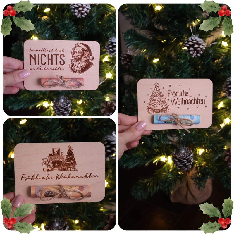 ZUKLA Small Packaging Money Gift Christmas 12 x 8 cm