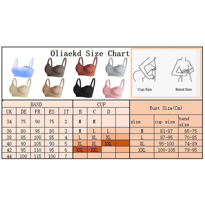 Oliaekd 4 Pieces Pregnancy Nursing Bra Seamless Nursing Bra with