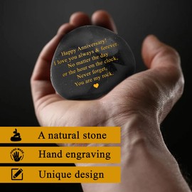Happy Anniversary Rock - Heartwarming You are My Rock Wedding Anniversary Presents, Inspiring Anniversary Keepsake for Her, Anniversary Presents for Him, Anniversary Presents for Couple