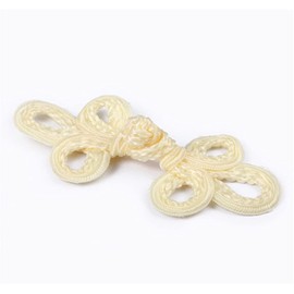 5 Pairs/Pack Chinese Knots Frog Buttons Closure Sewing Buttons Fastener for DIY Sewing (08 Beige)