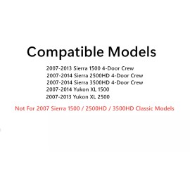 NAGD Fit 07-13 GMC Yukon XL Sierra Driver Side Left Rear Door Window Glass