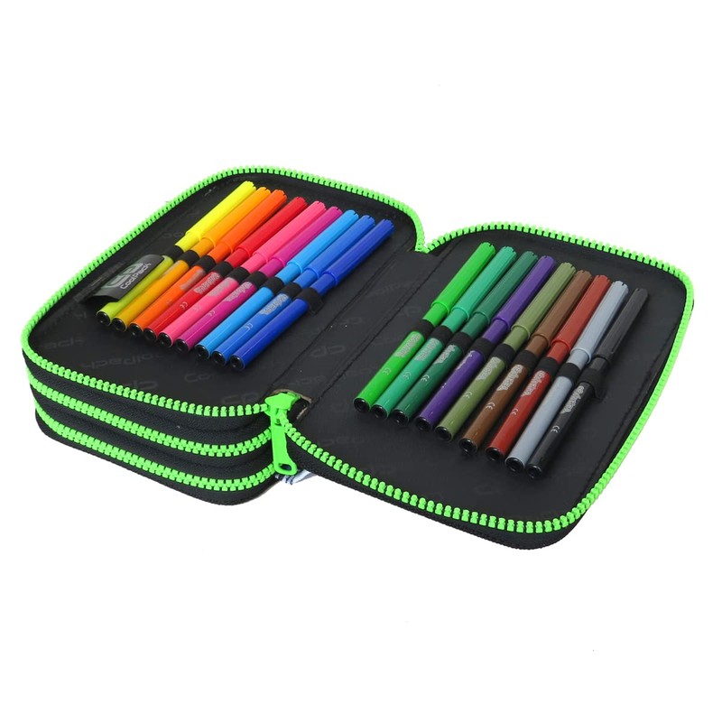 CoolPack PEEK A Boo XXL Pencil Case, 3-Compartment School Pencil