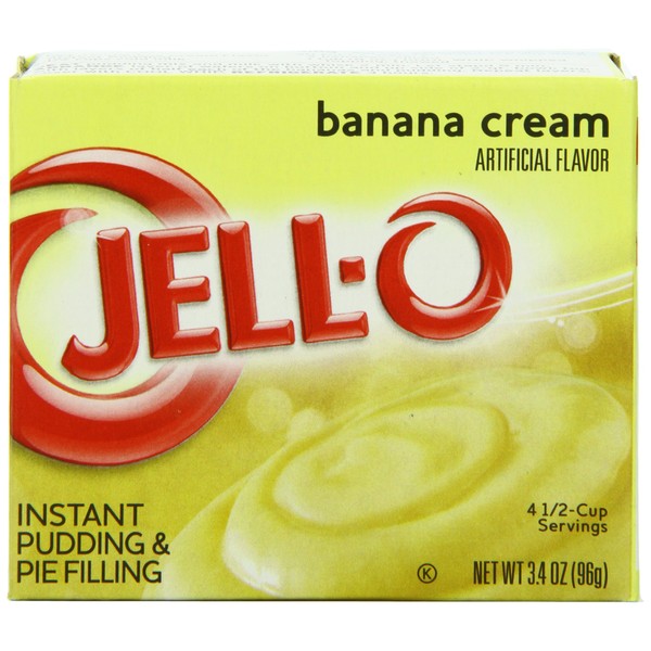 Jell-O Banana Cream Instant Pudding & Pie Filling Mix (24 ct Pack, 3.4 oz Boxes)