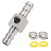 Fuel Pressure Sensor T Fitting Adapter with 2 x Plastic