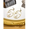 Hollow Out Face Design Dangle Earrings, Fashionable Jewelry for Women,