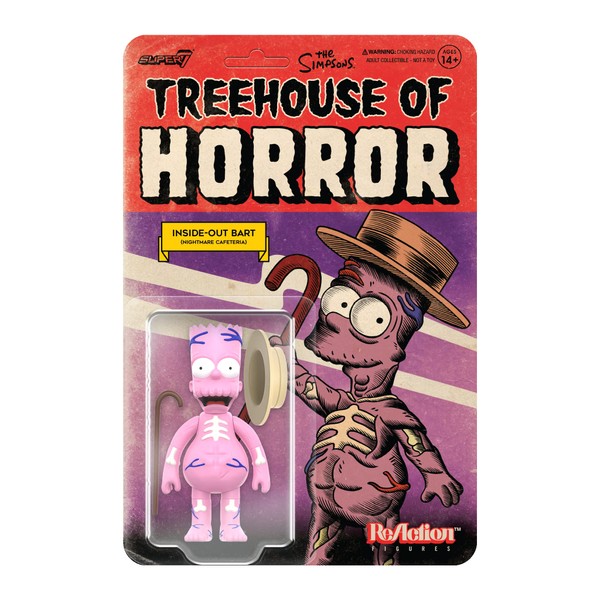 Super7 The Simpsons Treehouse of Horror Inside Out Bart - 3.75" The Simpsons Action Figure Classic TV Show Collectibles and Retro Toys
